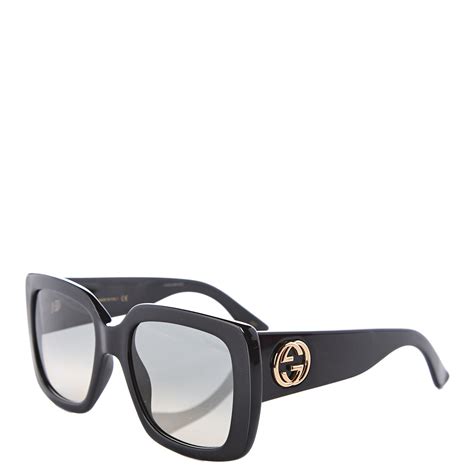 gucci men's round 53mm acetate frame sunglasses|gucci oversized square sunglasses black.